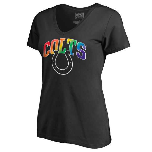 Women's Indianapolis Colts NFL Pro Line by Fanatics Branded Black Plus Sizes Pride T-Shirt,We sell and wholesale Women's Indianapolis Colts NFL Pro Line by Fanatics Branded Black Plus Sizes Pride T-Shirt on line form chian!